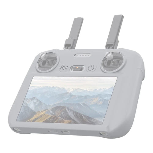 Puluz - Coque de protection en silicone PU888B pour DJI RC 2 (gris) : profil radiocommande