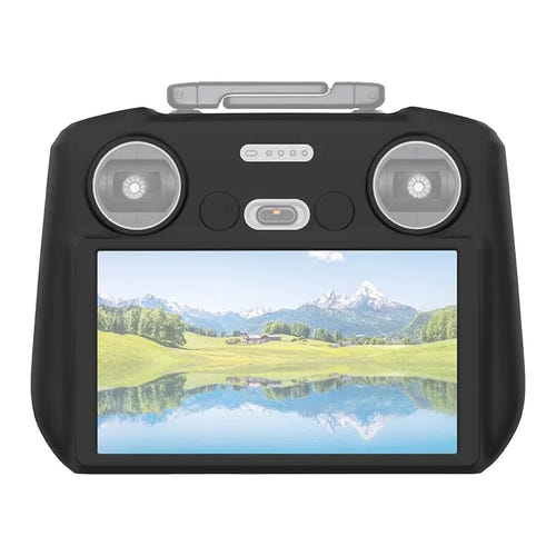 Puluz - Coque de protection en silicone PU888B pour DJI RC 2 (noir) : profil radiocommande
