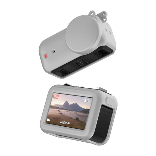 Puluz - Coques silicone PU1060H pour DJI Osmo Nano (gris) : cache objectif détail