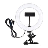 Puluz Ring Light 20 cm - anneau lumineux LED pour vlog et visioconférence : 20 cm anneau lumineux LED pince