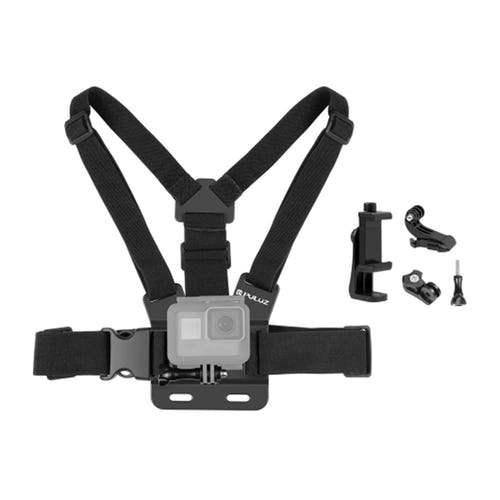 Puluz PU905 - Kit de fixation poitrine 5-en-1 caméra et smartphone : chest Mount caméra smartphone