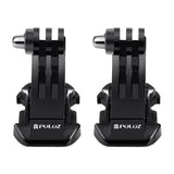 Puluz - Fixation J-Hook PU20 pour caméra sport GoPro, DJI, Insta360 (lot de 2) : profil crochet j