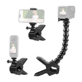 Puluz - Fixation à pince réglable PU740B pour caméra sport et smartphone : éléments fournis