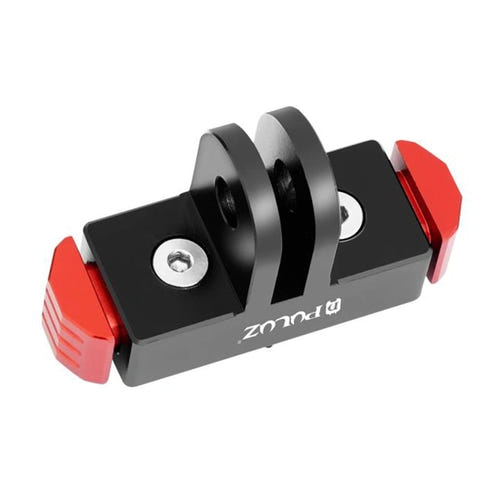Puluz Support Magnétique GoPro HERO13 Black - fixation rapide aluminium : noir rouge