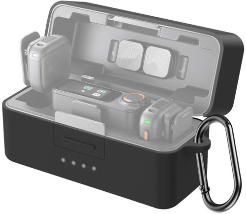 Puluz - Housse en silicone PU795B pour l'étui de charge du DJI Mic 3 (noir) - visuel 1