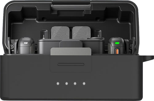 Puluz - Housse en silicone PU795B pour l'étui de charge du DJI Mic 3 (noir) : ouverture port charge