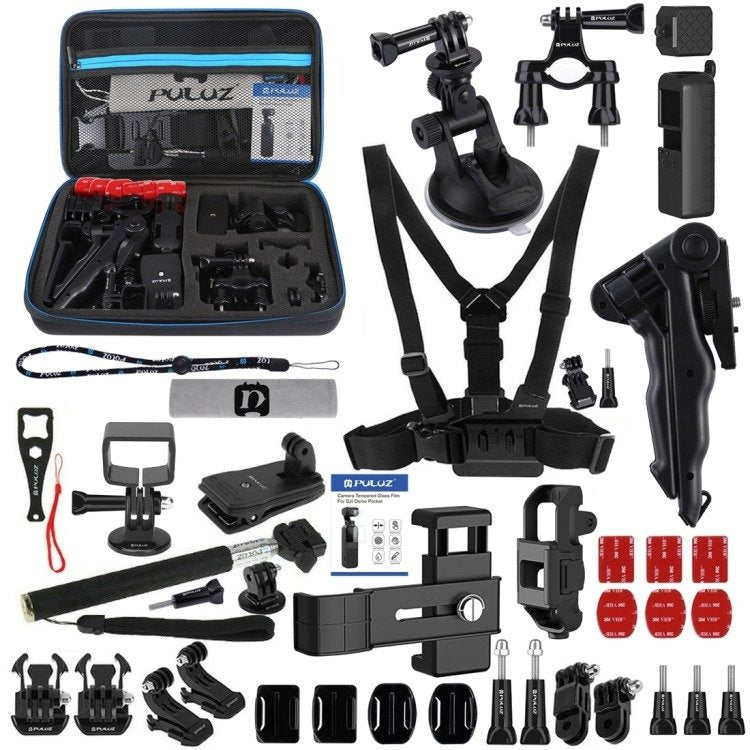 Puluz - Kit de 43 accessoires avec mallette pour caméras sport PKT47 - visuel 1