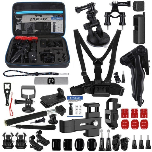 Puluz - Kit de 43 accessoires avec mallette pour caméras sport PKT47 (vue 1)