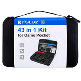 Puluz - Kit de 43 accessoires avec mallette pour caméras sport PKT47 : support téléphone