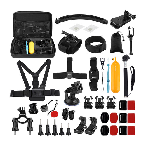 Puluz - Kit 50 accessoires PKT39 pour caméras sport (mallette incluse)