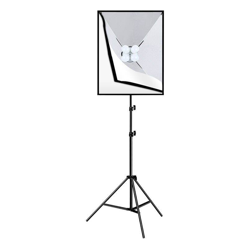 Puluz - Kit studio softbox 50 × 70 cm avec trépied et 4 ampoules LED PU5071EU - visuel 1