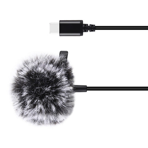 Puluz - Micro-cravate filaire PU425 USB-C avec clip (câble 1,5 m) : vêtement détail