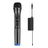 Puluz - Micro main sans fil UHF PU628B avec récepteur jack 3,5 mm (noir) : écran LED