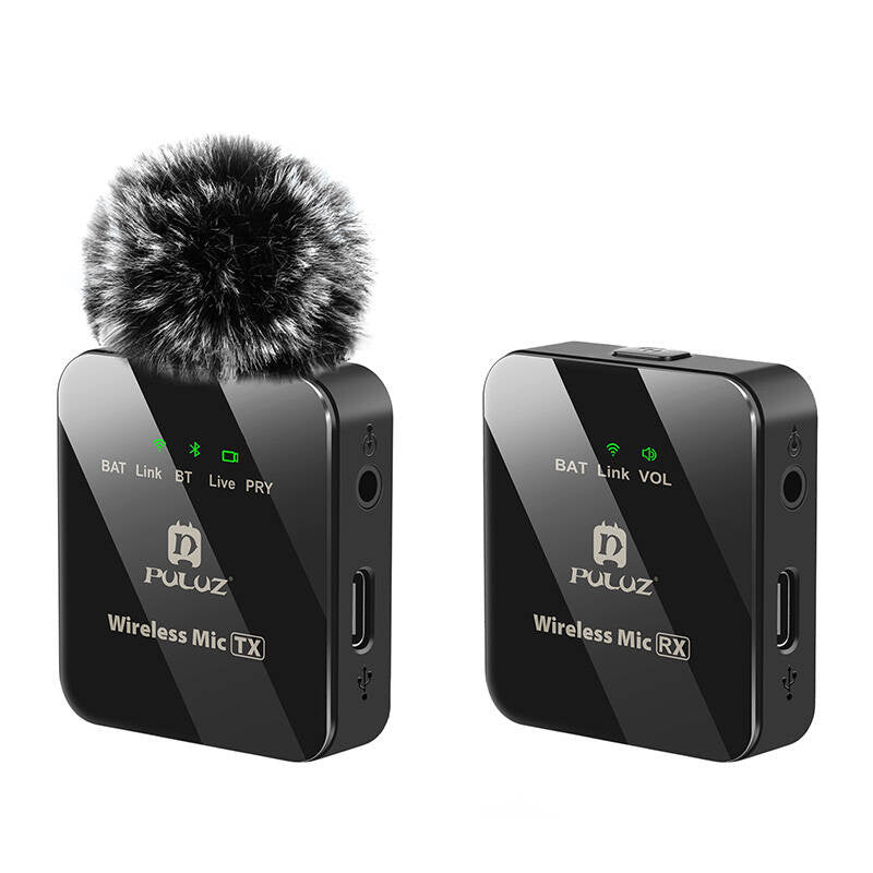 Puluz - Micro-cravate sans fil 1 TX + 1 RX (jack 3,5 mm, Bluetooth) - visuel 1