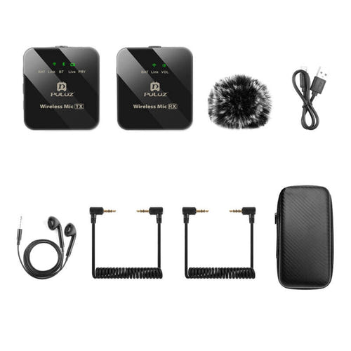 Puluz - Micro-cravate sans fil 2 TX + 1 RX (2 émetteurs + 1 récepteur) : émetteur clip détail