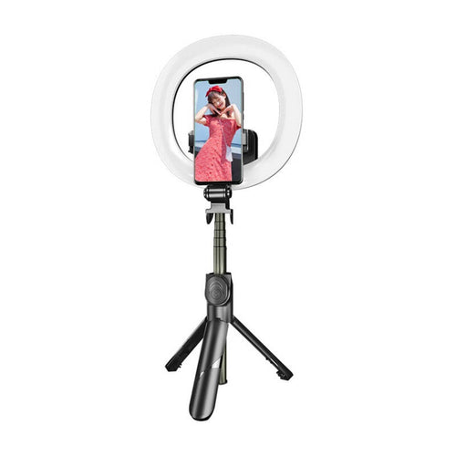 Puluz - Perche à selfie / trépied TBD0595696701A avec anneau lumineux LED amovible