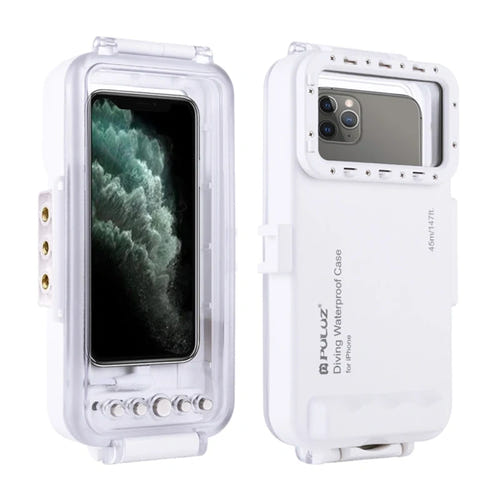 Puluz PU9010W - coque étanche 45 m pour iPhone, photo et vidéo sous l'eau : plongée