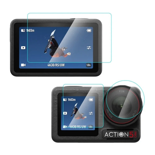 Puluz PU958T - kit verre trempé pour DJI Osmo Action 5 Pro - visuel 1