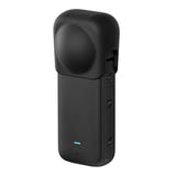 Puluz - Protection d'objectif en silicone PU812B pour Insta360 X3 (noir) : caméra équipée