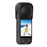 Puluz - Protection d'objectif en silicone PU812B pour Insta360 X3 (noir) : souple détail