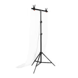 Puluz - Support de fond de studio DCA0976 70 × 200 cm avec 2 fonds (blanc, noir) : photo produit