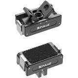 Puluz - Support magnétique en métal PU743B pour DJI Osmo Action et Osmo 360 (noir) : base silicone dessus