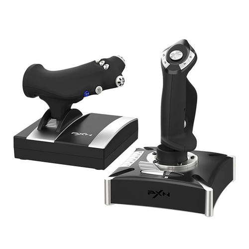 PXN 2119 Pro - Joystick de vol avec manette des gaz séparée : ensemble