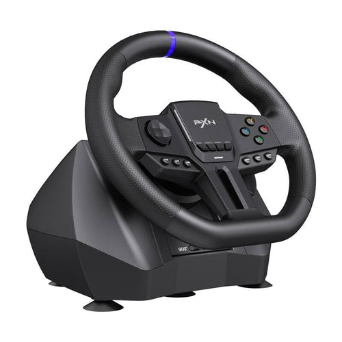 PXN V900 Gen2 - Volant de simulation 900 degrés avec pédalier à capteurs Hall : jante 28 cm