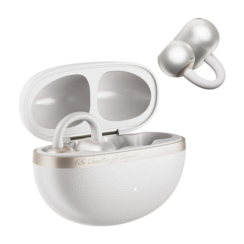 QCY Crossky C50 - écouteurs open-ear de sport, blanc : double transducteur blanc