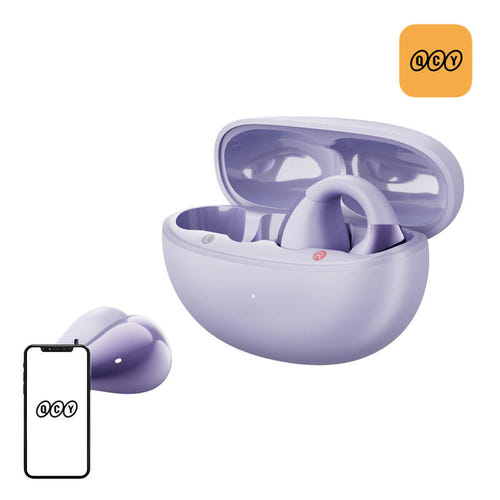 QCY Crossky Clip C30 - Écouteurs clip à oreille libre (violet) (vue 1)