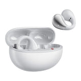 QCY Crossky Clip C30S - Écouteurs à oreille ouverte à clip (blanc) : boîtier de charge