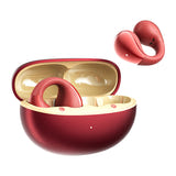 QCY Crossky Clip C30S - Écouteurs à oreille ouverte à clip (rouge) : porte à l'oreille
