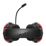 QCY Heroad VN200 - casque gaming filaire 7.1, noir et rouge : micro directionnel noir rouge