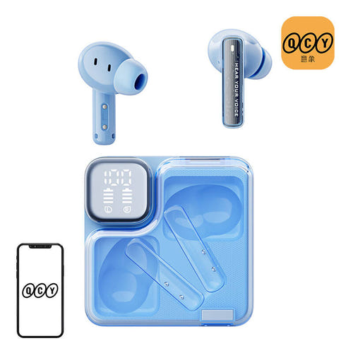 QCY MeloBuds Neo T31 - Écouteurs sans fil ANC (bleu) (vue 1)