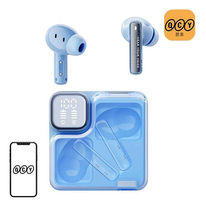 QCY MeloBuds Neo T31 - Écouteurs sans fil ANC (bleu) - visuel 1