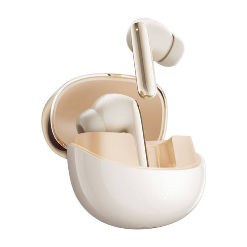 QCY MeloBuds Pro HT08 - Écouteurs sans fil intra-auriculaires à réduction de bruit (or) : boîtier de charge