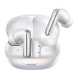 QCY Melobuds N65 - Écouteurs sans fil LDAC, latence 45 ms (blanc) : boîtier ouvert écouteurs blancs
