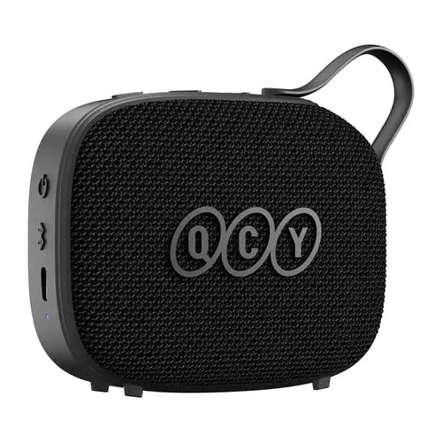 QCY SP3 - Enceinte Bluetooth portable étanche IPX5, noire : dragonne silicone