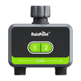 RainPoint HTV210B - Programmateur d'arrosage 2 zones Bluetooth avec hub connecté (vue 2)