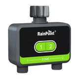 RainPoint HTV210B - Programmateur d'arrosage 2 zones Bluetooth avec hub connecté : détail raccords