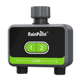 RainPoint HTV210B - Programmateur d'arrosage 2 zones Bluetooth avec hub connecté : vue côté
