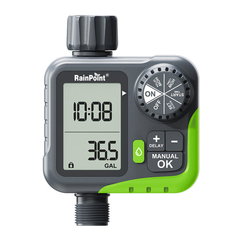 RainPoint ITV117 - programmateur d'arrosage avec compteur d'eau - visuel 1