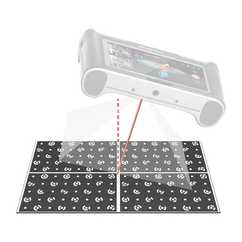 Revopoint HPCCB - Plaque de calibration codée haute précision pour scanners Miraco : tapis de calibration déplié