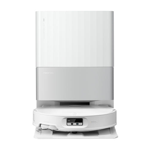 Roborock Qrevo Edge T - Robot aspirateur laveur 18 500 Pa, station tout-en-un, blanc : vue de dessus