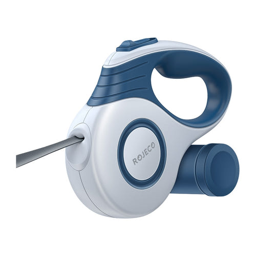 Rojeco A12 - Laisse rétractable automatique 3 m (bleue) : 3 m détail