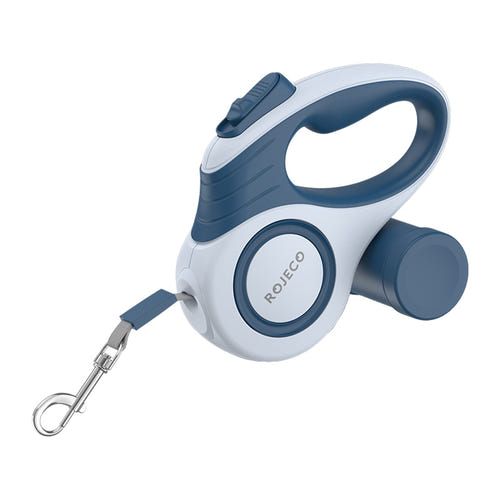 Rojeco A12 - Laisse rétractable automatique 3 m (bleue) : 3 m bleue