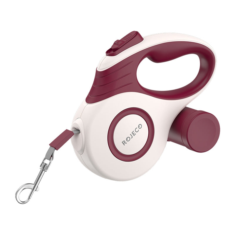 Rojeco A12 - Laisse rétractable automatique 5 m (rouge) - visuel 1