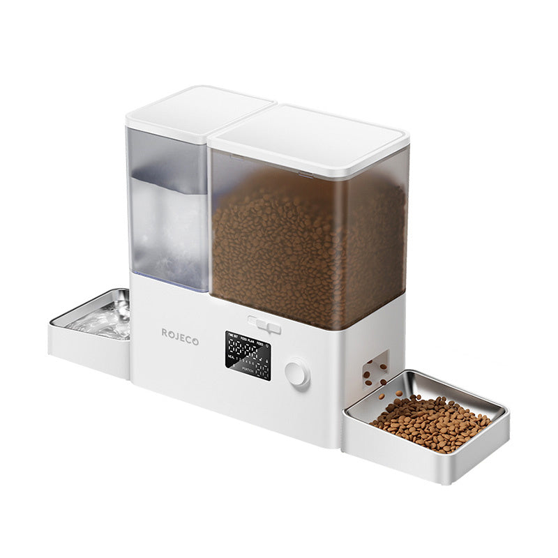 Rojeco - fontaine 3,5 L et distributeur de croquettes 5 L 2-en-1 - visuel 1