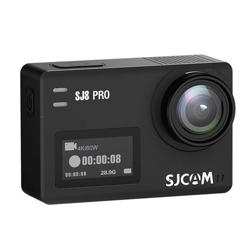 SJCAM SJ8 Pro - caméra d'action 4K 60 i/s, grand angle 170 degrés, double écran : vue trois quarts