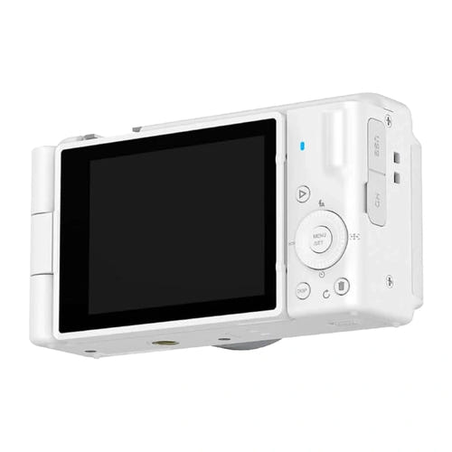 SJCAM ZV200 blanc - appareil photo numérique compact vlog 5K, 80 Mpx, écran IPS orientable 2,8 pouces : dos